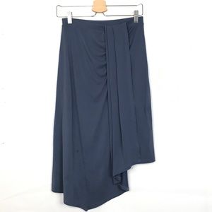 Anthro HD in Paris Asymmetric Drape Skirt in Blue